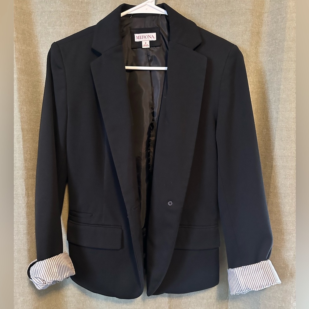 Merona: One Button Black Blazer